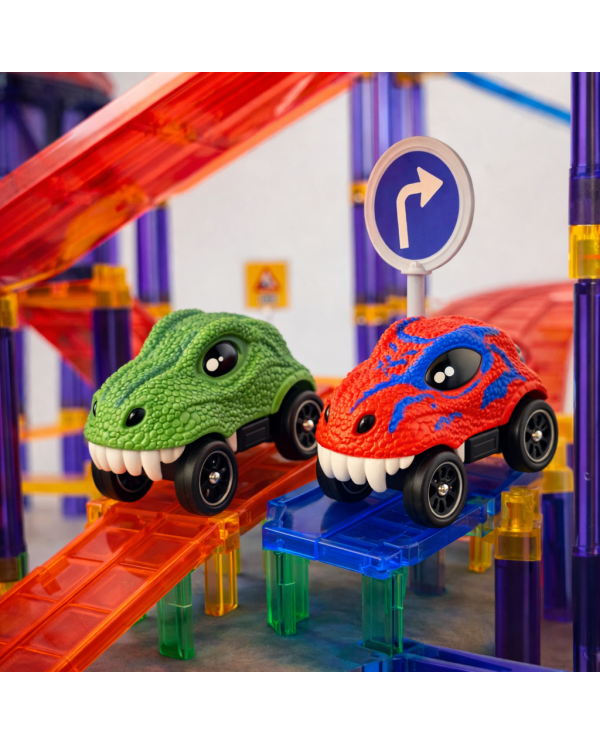 Dino Race 2 Cars Electric Magnetic Track Add-On