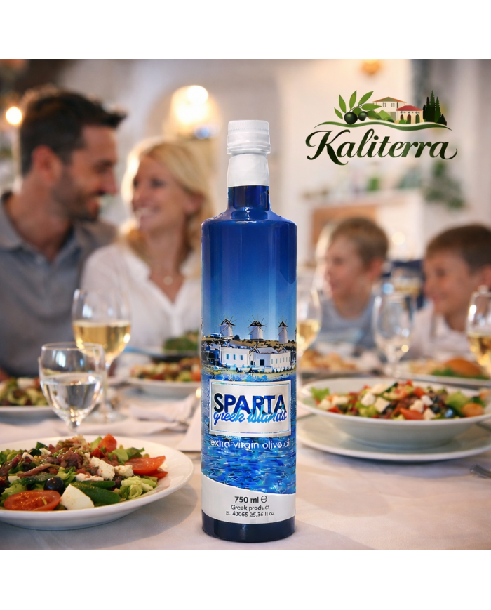 KALITERRA Sparta Greek Islands – Extra Virgin Olive Oil 750ml Glass Bottle