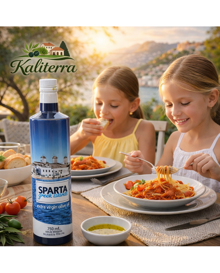 KALITERRA Sparta Greek Islands – Extra Virgin Olive Oil 750ml Glass Bottle
